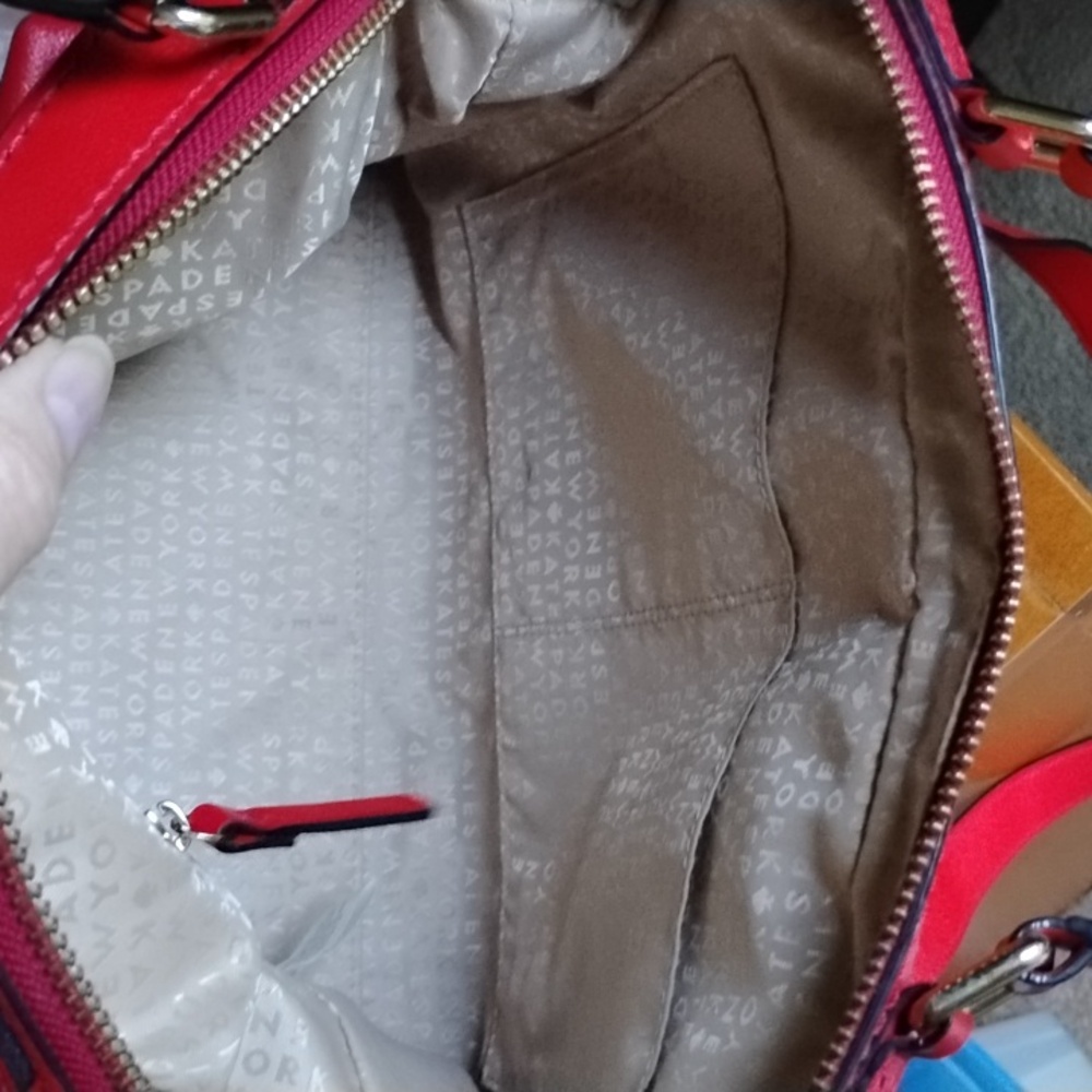 Kate Spade Red Leather Satchel - Picture 6 of 13